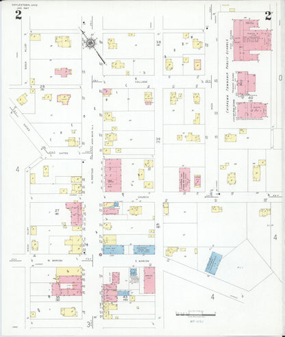 Sanborn Fire Insurance Map from Doylestown, Wayne County, Ohio (1947), Sheet #0002 - Historic Sanborn Fire Insurance Map Print, vintage old map wall art, antique decor, genealogy gift, Ohio Ohio map