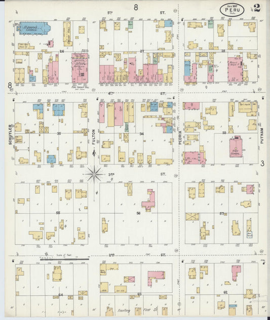Sanborn Fire Insurance Map from Peru, La Salle County, Illinois (1897), Sheet #0002 - Historic Sanborn Fire Insurance Map Print, vintage old map wall art, antique decor, genealogy gift, Illinois Illinois map