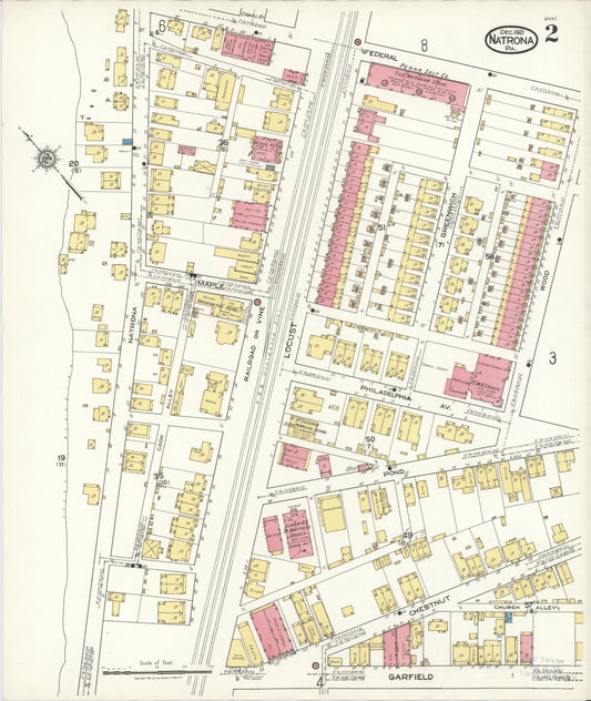 Sanborn Fire Insurance Map from Natrona, Allegheny County, Pennsylvania (1921), Sheet #0002 - Historic Sanborn Fire Insurance Map Print, vintage old map wall art, antique decor, genealogy gift, Pennsylvania Pennsylvania map