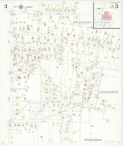 Sanborn Fire Insurance Map from Perryville, Perry County, Missouri (1938), Sheet #0003 - Historic Sanborn Fire Insurance Map Print, vintage old map wall art, antique decor, genealogy gift, Missouri Missouri map