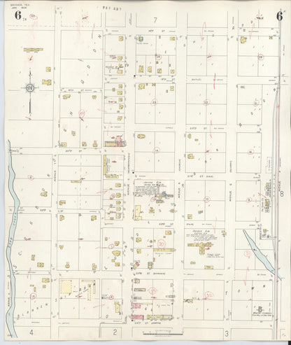 Sanborn Fire Insurance Map from Snyder, Scurry County, Texas (1942), Sheet #0006 - Complete Map Set gallery image, historic Sanborn map, vintage wall art, Texas Texas