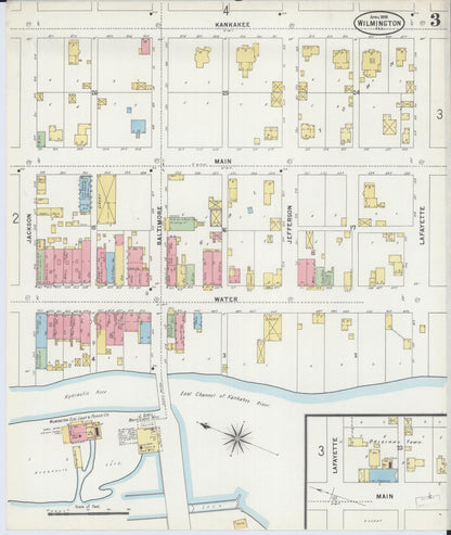 Sanborn Fire Insurance Map from Wilmington, Will County, Illinois (1898), Sheet #0003 - Complete Map Set gallery image, historic Sanborn map, vintage wall art, Illinois Illinois