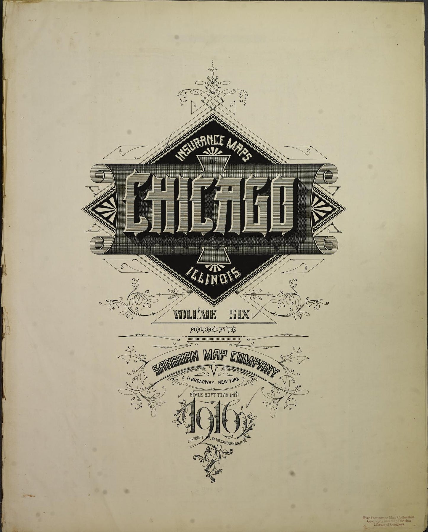 Sanborn Fire Insurance Map from Chicago, Cook County, Illinois. (1916), Sheet 1 – Historic Sanborn Fire Insurance Map Print