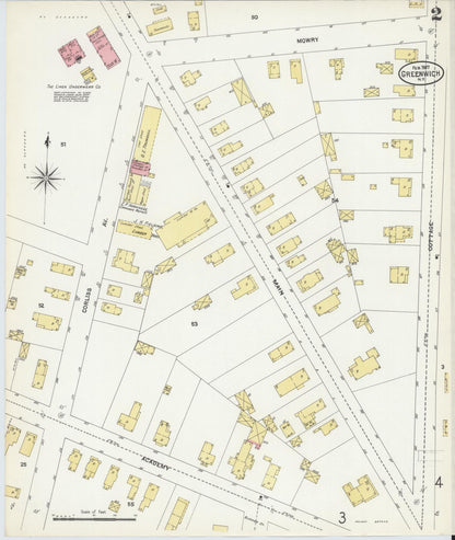 Sanborn Fire Insurance Map from Greenwich, Washington County, New York (1907), Sheet #0002 - Complete Map Set gallery image, historic Sanborn map, vintage wall art, New York New York
