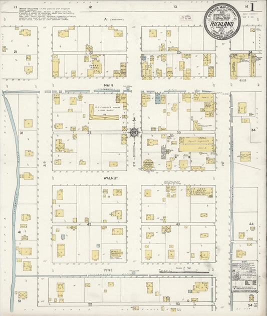 Sanborn Fire Insurance Map from Richland, Baker County, Oregon. (1911) – Historic Sanborn Fire Insurance Map Print