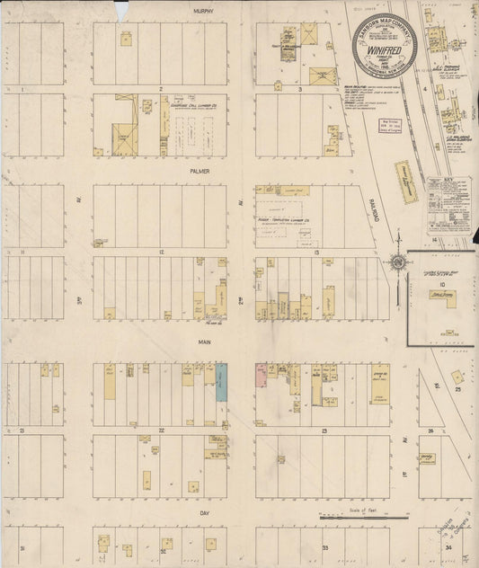 Sanborn Fire Insurance Map from Wilsall, Park County, Montana (1914), Sheet #0001 - Historic Sanborn Fire Insurance Map Print, vintage old map wall art, antique decor, genealogy gift, Montana Montana map