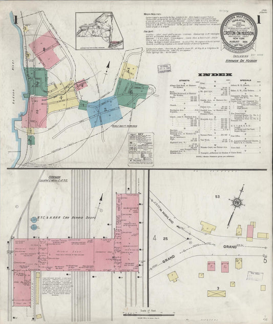 Sanborn Fire Insurance Map from Croton-on-hudson, Westchester County, New York. (1924) – Historic Sanborn Fire Insurance Map Print