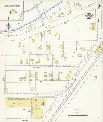 Sanborn Fire Insurance Map from Sumner, Pierce County, Washington (1908), Sheet #0003 - Complete Map Set gallery image, historic Sanborn map, vintage wall art, Washington Washington
