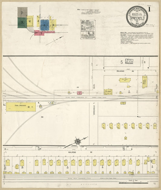 Sanborn Fire Insurance Map from Spreckels, Monterey County, California. (1919) – Historic Sanborn Fire Insurance Map Print