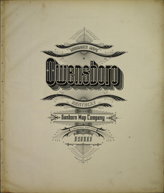 Sanborn Fire Insurance Map from Owensboro, Daviess County, Kentucky. (1910) – Historic Sanborn Fire Insurance Map Print