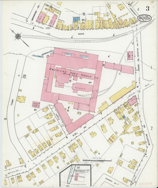 Sanborn Fire Insurance Map from Butler, Morris County, New Jersey (1920), Sheet #0003 - Historic Sanborn Fire Insurance Map Print, vintage old map wall art, antique decor, genealogy gift, New Jersey New Jersey map