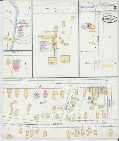 Sanborn Fire Insurance Map from Conneaut, Ashtabula County, Ohio (1893), Sheet #0005 - Complete Map Set gallery image, historic Sanborn map, vintage wall art, Ohio Ohio