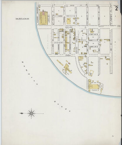 Sanborn Fire Insurance Map from Norfolk, Independent Cities, Virginia (1907), Sheet #0002 - Complete Map Set gallery image, historic Sanborn map, vintage wall art, Virginia Virginia