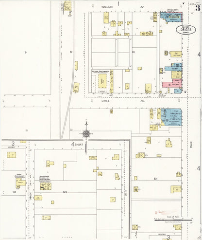 Sanborn Fire Insurance Map from Driggs, Teton County, Idaho (1921), Sheet #0003 - Complete Map Set gallery image, historic Sanborn map, vintage wall art, Idaho Idaho