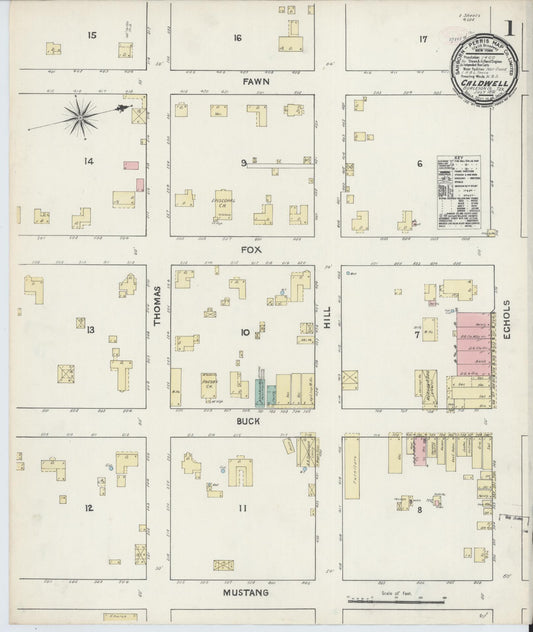 Sanborn Fire Insurance Map from Caldwell, Burleson County, Texas (1891), Sheet #0001 - Historic Sanborn Fire Insurance Map Print, vintage old map wall art, antique decor, genealogy gift, Texas Texas map