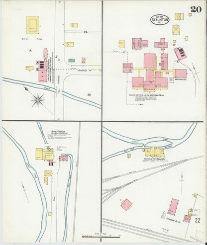 Sanborn Fire Insurance Map from Staunton, Independent Cities, Virginia (1904), Sheet #0020 - Complete Map Set gallery image, historic Sanborn map, vintage wall art, Virginia Virginia
