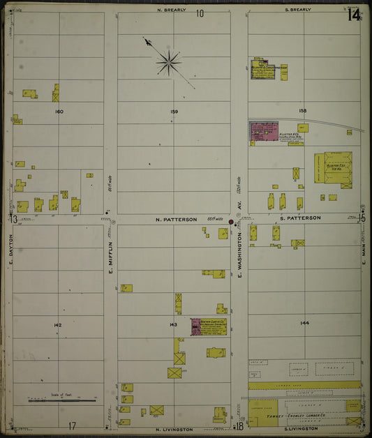 Sanborn Fire Insurance Map from Madison, Dane County, Wisconsin (1908), Sheet #0014 - Historic Sanborn Fire Insurance Map Print, vintage old map wall art, antique decor, genealogy gift, Wisconsin Wisconsin map