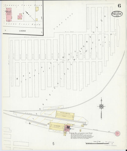 Sanborn Fire Insurance Map from Frazee, Becker County, Minnesota (1914), Sheet #0006 - Complete Map Set gallery image, historic Sanborn map, vintage wall art, Minnesota Minnesota