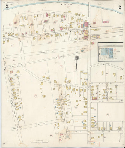Sanborn Fire Insurance Map from Williamstown, Wood County, West Virginia (1945), Sheet #0002 - Complete Map Set gallery image, historic Sanborn map, vintage wall art, West Virginia West Virginia