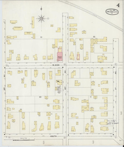 Sanborn Fire Insurance Map from Union City, Erie County, Pennsylvania (1895), Sheet #0004 - Complete Map Set gallery image, historic Sanborn map, vintage wall art, Pennsylvania Pennsylvania