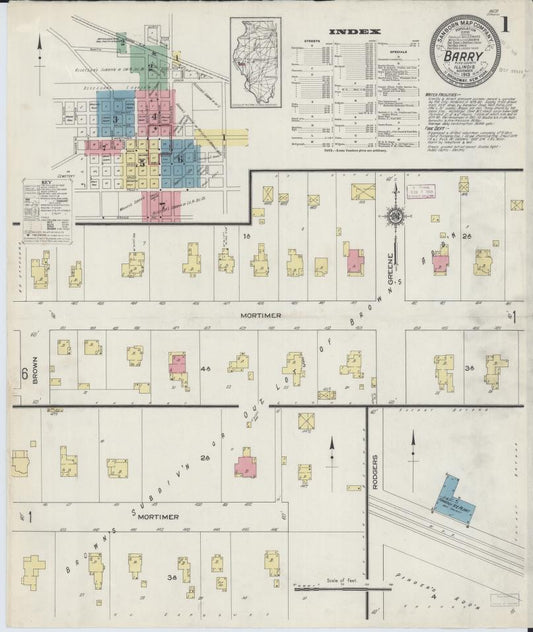 Sanborn Fire Insurance Map from Barry, Pike County, Illinois. (1913) – Map View