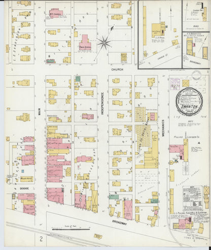 Sanborn Fire Insurance Map from Swanton, Fulton County, Ohio (1901), Sheet #0001 - Complete Map Set gallery image, historic Sanborn map, vintage wall art, Ohio Ohio