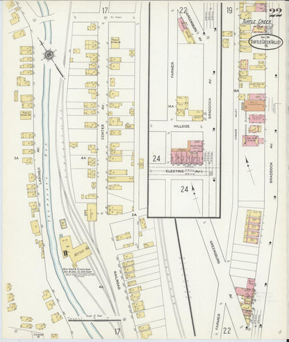 Sanborn Fire Insurance Map from Turtle Creek Valley, Allegheny County, Pennsylvania (1911), Sheet #0022 - Historic Sanborn Fire Insurance Map Print, vintage old map wall art, antique decor, genealogy gift, Pennsylvania Pennsylvania map