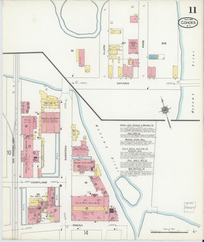 Sanborn Fire Insurance Map from Cohoes, Albany County, New York (1910), Sheet #0011 - Complete Map Set gallery image, historic Sanborn map, vintage wall art, New York New York