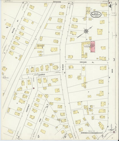 Sanborn Fire Insurance Map from Norwalk, Fairfield County, Connecticut (1912), Sheet #0004 - Complete Map Set gallery image, historic Sanborn map, vintage wall art, Connecticut Connecticut