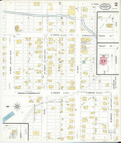 Sanborn Fire Insurance Map from Weir, Cherokee County, Kansas (1909), Sheet #0002 - Complete Map Set gallery image, historic Sanborn map, vintage wall art, Kansas Kansas