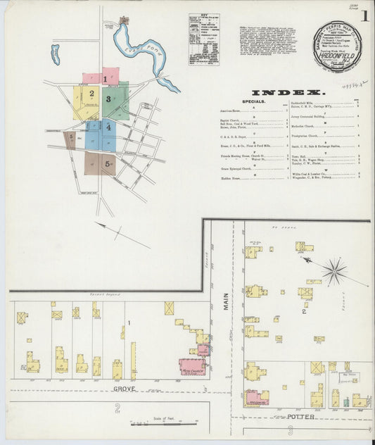 Sanborn Fire Insurance Map from Haddonfield, Camden County, New Jersey. (1892) – Historic Sanborn Fire Insurance Map Print