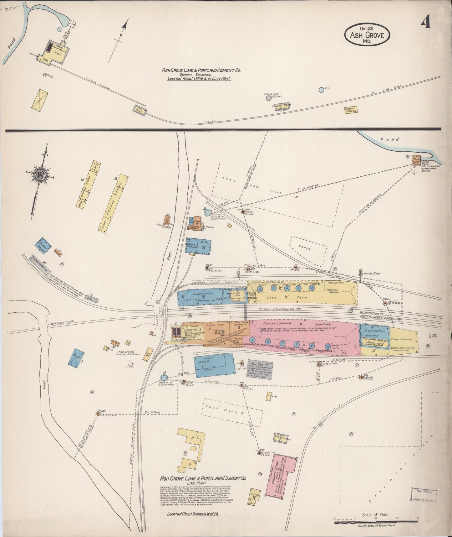 Sanborn Fire Insurance Map from Ash Grove, Greene County, Missouri (1921), Sheet #0004 - Complete Map Set gallery image, historic Sanborn map, vintage wall art, Missouri Missouri