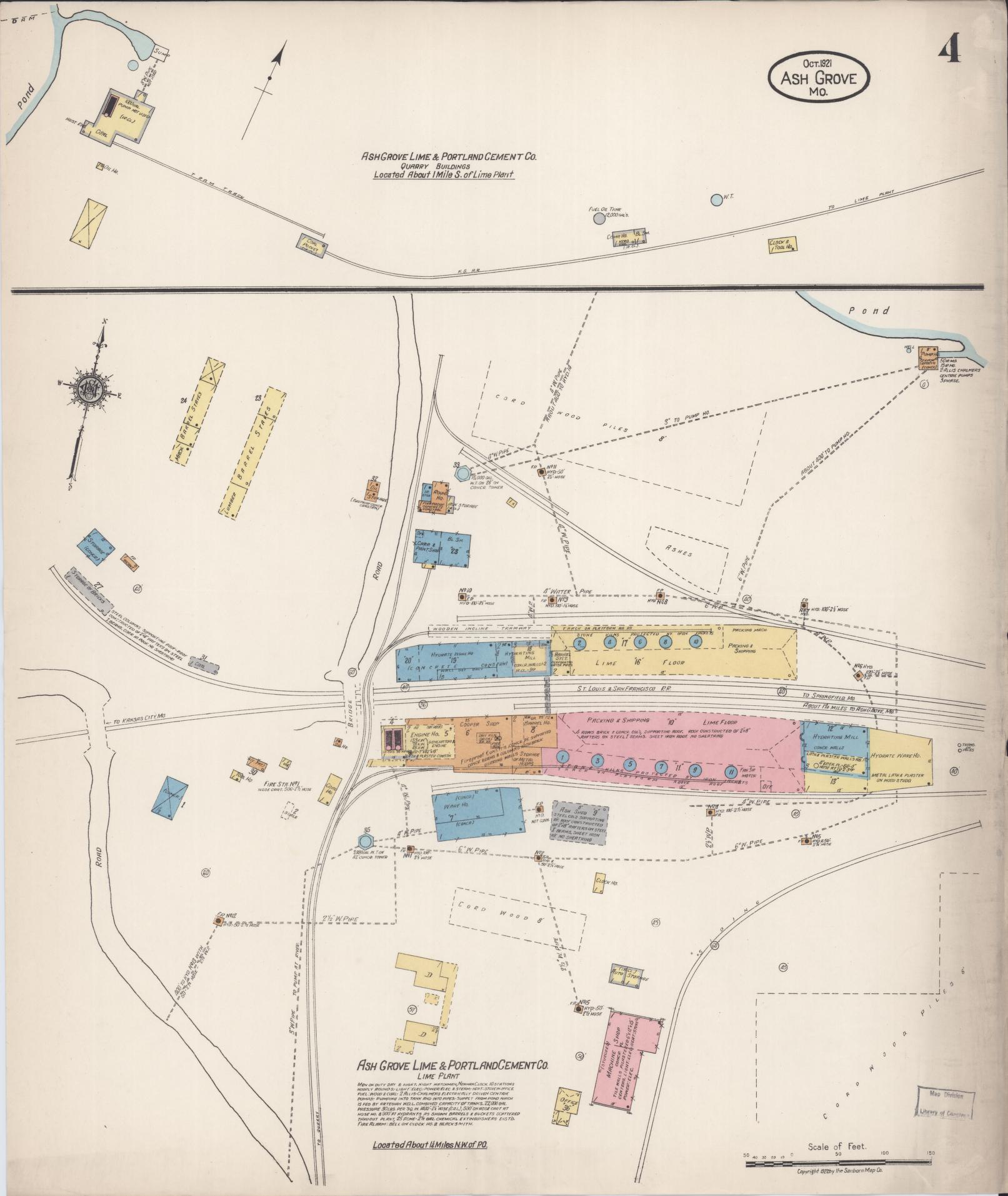 Sanborn Fire Insurance Map from Ash Grove, Greene County, Missouri (1921), Sheet #0004 - Complete Map Set gallery image, historic Sanborn map, vintage wall art, Missouri Missouri