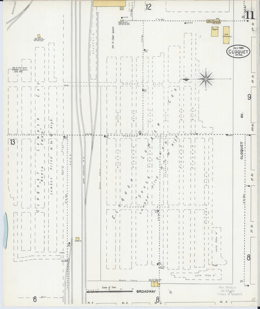 Sanborn Fire Insurance Map from Cloquet, Carlton County, Minnesota (1905), Sheet #0011 - Historic Sanborn Fire Insurance Map Print, vintage old map wall art, antique decor, genealogy gift, Minnesota Minnesota map