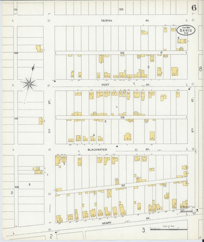 Sanborn Fire Insurance Map from Davis, Tucker County, West Virginia (1904), Sheet #0006 - Complete Map Set gallery image, historic Sanborn map, vintage wall art, West Virginia West Virginia