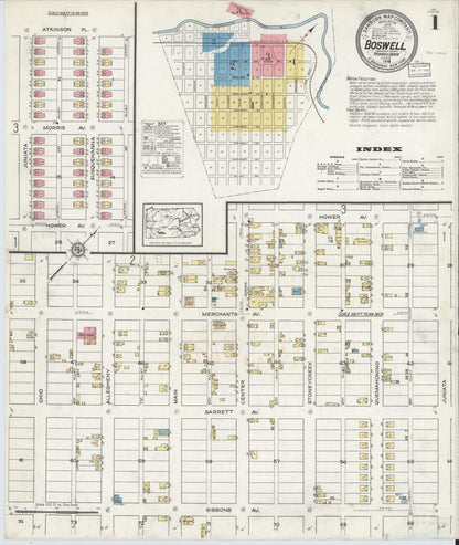 Sanborn Fire Insurance Map from Boswell, Somerset County, Pennsylvania (1916), Sheet #0001 - Complete Map Set gallery image, historic Sanborn map, vintage wall art, Pennsylvania Pennsylvania