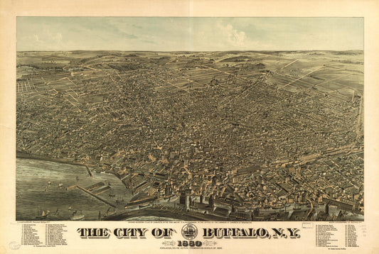 The city of Buffalo, N.Y. 1880. (1880) – Historic Bird’s-Eye View Panorama Print