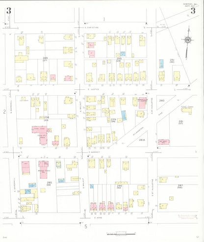 Sanborn Fire Insurance Map from Newport, New Castle County, Delaware (1937), Sheet #0003 - Complete Map Set gallery image, historic Sanborn map, vintage wall art, Delaware Delaware