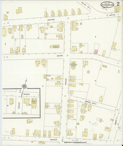 Sanborn Fire Insurance Map from New Brookland, Lexington County, South Carolina (1912), Sheet #0002 - Complete Map Set gallery image, historic Sanborn map, vintage wall art, South Carolina South Carolina