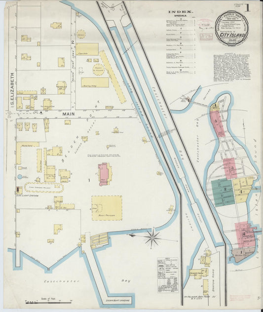 Sanborn Fire Insurance Map from City Island, Bronx County, New York. (1893) – Historic Sanborn Fire Insurance Map Print