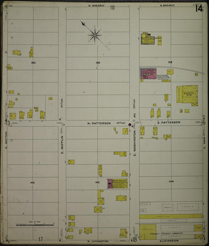 Sanborn Fire Insurance Map from Madison, Dane County, Wisconsin (1908), Sheet #0014 - Complete Map Set gallery image, historic Sanborn map, vintage wall art, Wisconsin Wisconsin