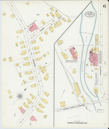Sanborn Fire Insurance Map from Fonda, Montgomery County, New York (1906), Sheet #0006 - Complete Map Set gallery image, historic Sanborn map, vintage wall art, New York New York