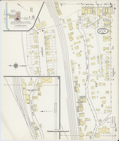 Sanborn Fire Insurance Map from Ely, Saint Louis County, Minnesota (1914), Sheet #0005 - Historic Sanborn Fire Insurance Map Print, vintage old map wall art, antique decor, genealogy gift, Minnesota Minnesota map