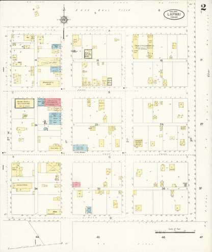 Sanborn Fire Insurance Map from Lapwai, Nez Perce County, Idaho (1914), Sheet #0002 - Complete Map Set gallery image, historic Sanborn map, vintage wall art, Idaho Idaho