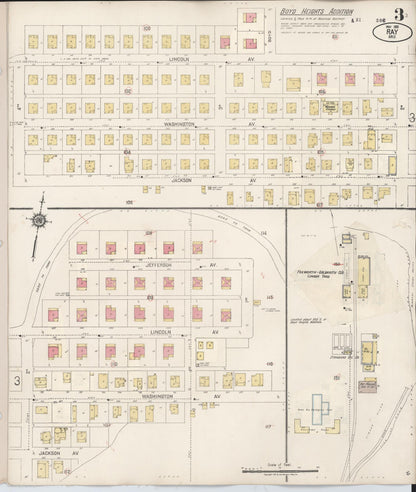 Sanborn Fire Insurance Map from Ray, Pinal County, Arizona (1931), Sheet #0003 - Complete Map Set gallery image, historic Sanborn map, vintage wall art, Arizona Arizona