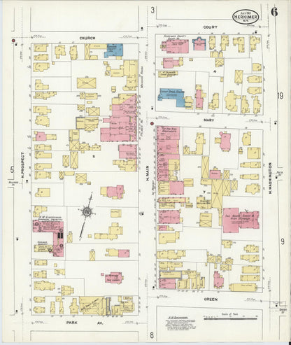 Sanborn Fire Insurance Map from Herkimer, Herkimer County, New York (1911), Sheet #0006 - Complete Map Set gallery image, historic Sanborn map, vintage wall art, New York New York