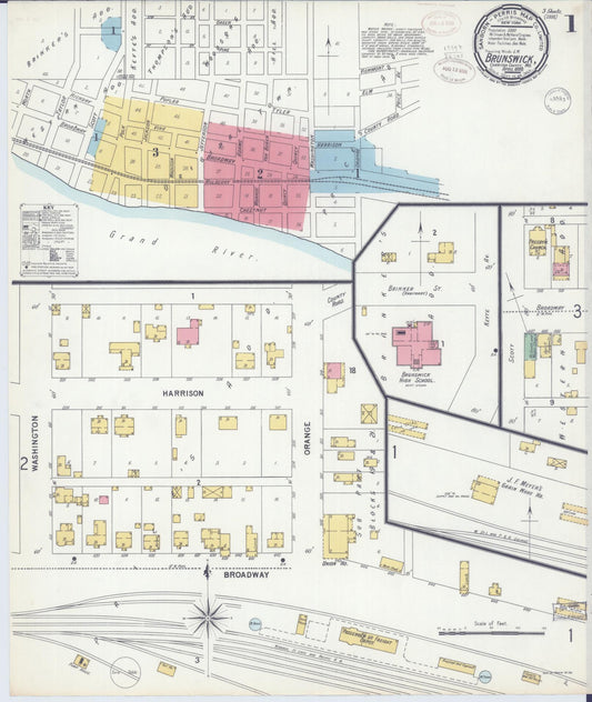Sanborn Fire Insurance Map from Brunswick, Chariton County, Missouri. (1899) – Historic Sanborn Fire Insurance Map Print