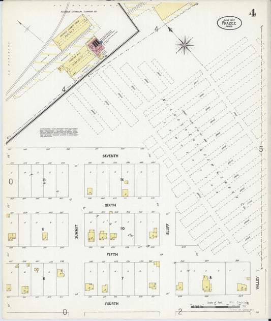 Sanborn Fire Insurance Map from Frazee, Becker County, Minnesota (1907), Sheet #0004 - Historic Sanborn Fire Insurance Map Print, vintage old map wall art, antique decor, genealogy gift, Minnesota Minnesota map