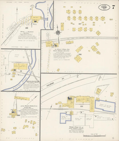 Sanborn Fire Insurance Map from Tenino, Thurston County, Washington (1910), Sheet #0007 - Complete Map Set gallery image, historic Sanborn map, vintage wall art, Washington Washington