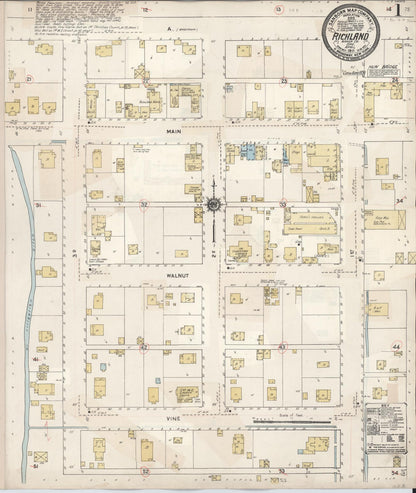 Sanborn Fire Insurance Map from Richland, Baker County, Oregon (1930), Sheet #0001 - Complete Map Set gallery image, historic Sanborn map, vintage wall art, Oregon Oregon